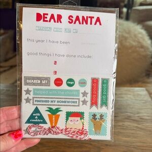 Meri Meri DEAR SANTA Wish List with Festive Stickers